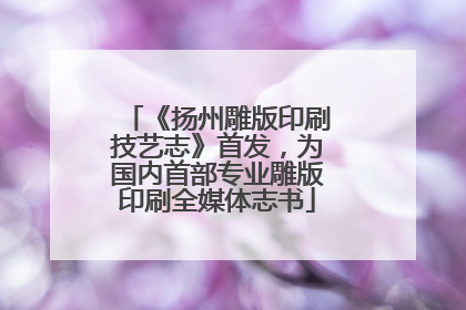 《扬州雕版印刷技艺志》首发，为国内首部专业雕版印刷全媒体志书