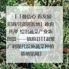 「强信心 看发展·招商引资拼落地」政府托举 绘出蔬菜产业新图景——镇原县甘肃聚广利现代设施蔬菜种植基地见闻
