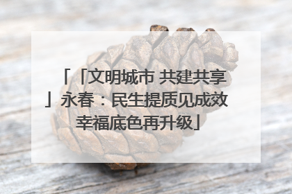 「文明城市 共建共享」永春：民生提质见成效 幸福底色再升级