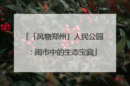 「风物郑州」人民公园：闹市中的生态宝藏