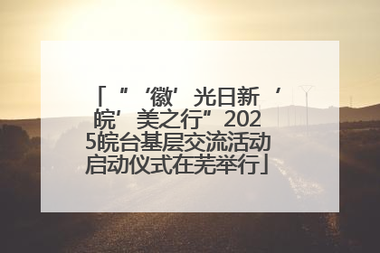 “‘徽’光日新‘皖’美之行”2025皖台基层交流活动启动仪式在芜举行