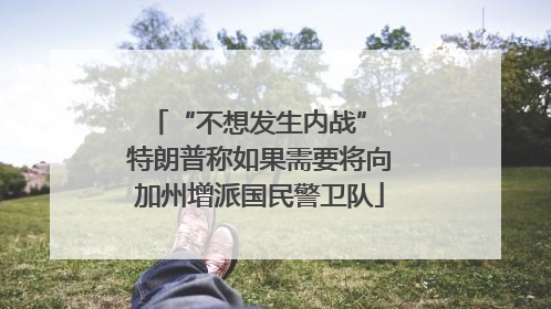 “不想发生内战” 特朗普称如果需要将向加州增派国民警卫队