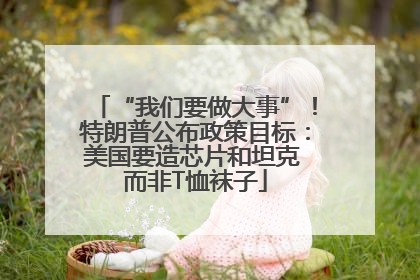“我们要做大事”！特朗普公布政策目标：美国要造芯片和坦克 而非T恤袜子