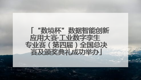 “数境杯”数据智能创新应用大赛·工业数字孪生 专业赛（第四届）全国总决赛及颁奖典礼成功举办