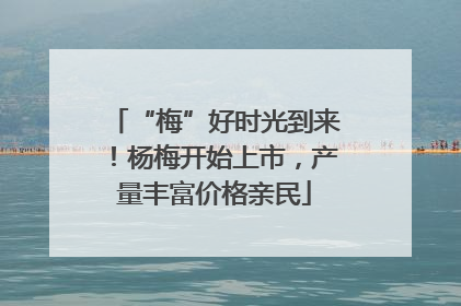“梅”好时光到来！杨梅开始上市，产量丰富价格亲民
