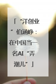 “洋创业”伯涵峥：在中国当一名AI“弄潮儿”