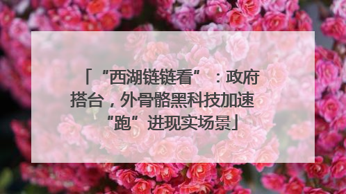 “西湖链链看”：政府搭台，外骨骼黑科技加速“跑”进现实场景