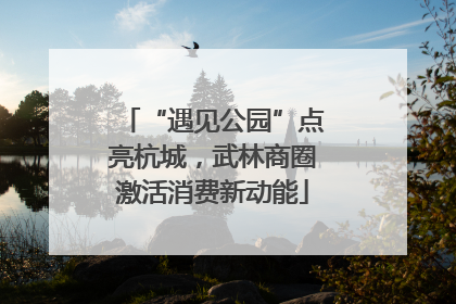 “遇见公园”点亮杭城，武林商圈激活消费新动能