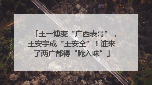 王一博变“广西表哥”，王安宇成“王安全”！谁来了两广都得“腌入味”