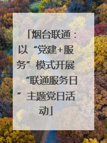 烟台联通：以“党建+服务”模式开展“联通服务日”主题党日活动