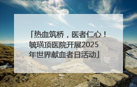 热血筑桥，医者仁心！毓璜顶医院开展2025年世界献血者日活动