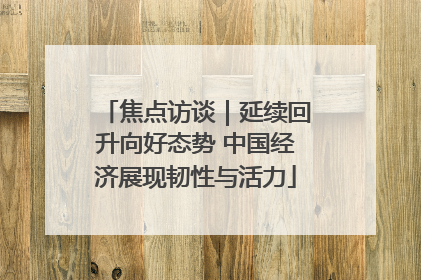 焦点访谈｜延续回升向好态势 中国经济展现韧性与活力