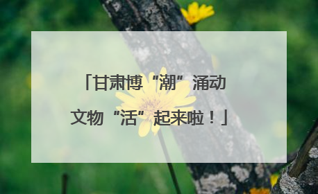 甘肃博“潮”涌动 文物“活”起来啦！