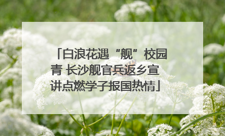 白浪花遇“舰”校园青 长沙舰官兵返乡宣讲点燃学子报国热情