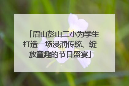 眉山彭山二小为学生打造一场浸润传统、绽放童趣的节日盛宴
