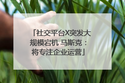 社交平台X突发大规模宕机 马斯克：将专注企业运营