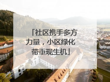 社区携手多方力量，小区绿化带重现生机