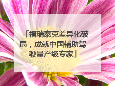 福瑞泰克差异化破局，成就中国辅助驾驶量产级专家