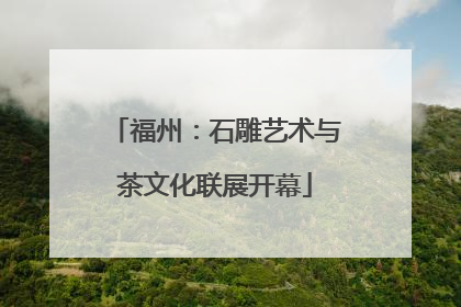 福州：石雕艺术与茶文化联展开幕
