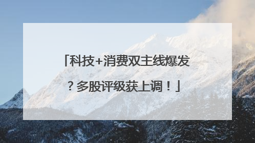 科技+消费双主线爆发？多股评级获上调！