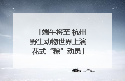 端午将至 杭州野生动物世界上演花式“粽”动员