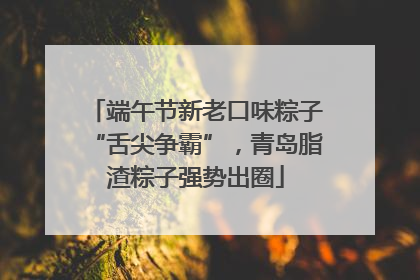端午节新老口味粽子“舌尖争霸”，青岛脂渣粽子强势出圈