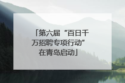 第六届“百日千万招聘专项行动”在青岛启动