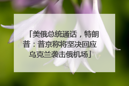 美俄总统通话，特朗普：普京称将坚决回应乌克兰袭击俄机场