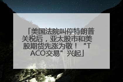 美国法院叫停特朗普关税后，亚太股市和美股期货先涨为敬！“TACO交易”兴起