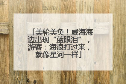 美轮美奂！威海海边出现“蓝眼泪”，游客：海浪打过来，就像星河一样