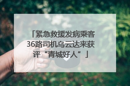 紧急救援发病乘客 36路司机乌云达来获评“青城好人”