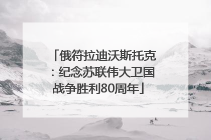 俄符拉迪沃斯托克：纪念苏联伟大卫国战争胜利80周年