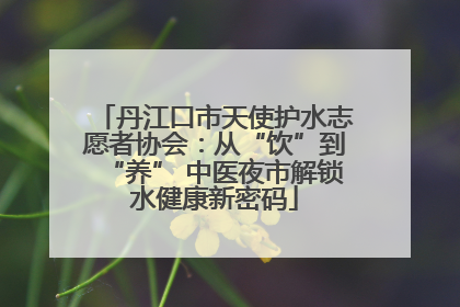 丹江口市天使护水志愿者协会：从“饮”到“养” 中医夜市解锁水健康新密码
