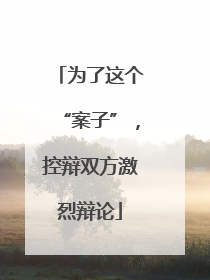 为了这个“案子”，控辩双方激烈辩论