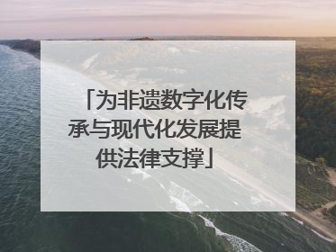 为非遗数字化传承与现代化发展提供法律支撑