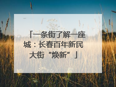 一条街了解一座城：长春百年新民大街“焕新”