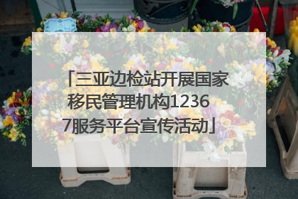 三亚边检站开展国家移民管理机构12367服务平台宣传活动