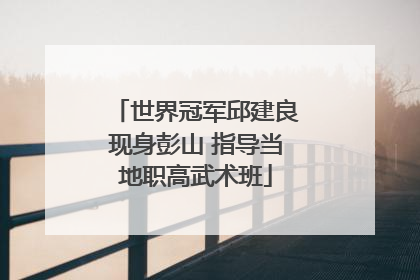 世界冠军邱建良现身彭山 指导当地职高武术班