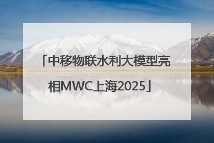 中移物联水利大模型亮相MWC上海2025