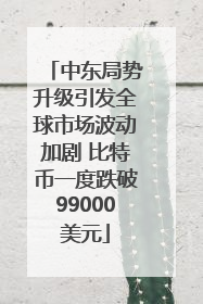 中东局势升级引发全球市场波动加剧 比特币一度跌破99000美元