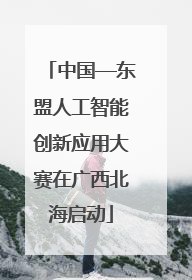 中国—东盟人工智能创新应用大赛在广西北海启动