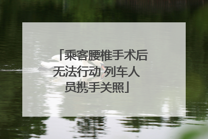 乘客腰椎手术后无法行动 列车人员携手关照