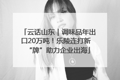 云话山东｜调味品年出口20万吨！乐陵连打新“牌”助力企业出海