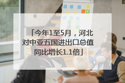今年1至5月，河北对中亚五国进出口总值同比增长1.1倍
