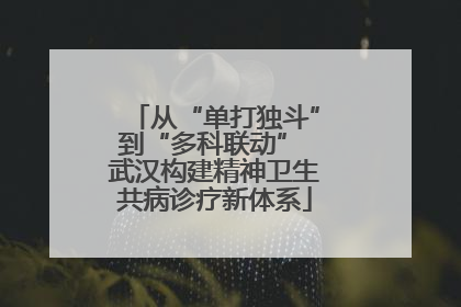 从“单打独斗”到“多科联动” 武汉构建精神卫生共病诊疗新体系