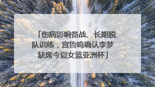 伤病影响备战、长期脱队训练，宫鲁鸣确认李梦缺席今夏女篮亚洲杯