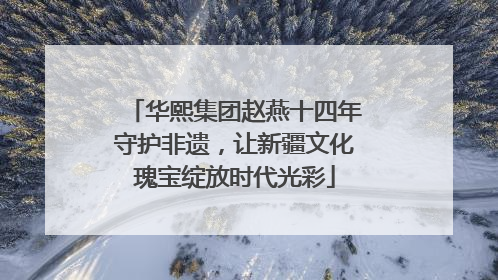 华熙集团赵燕十四年守护非遗，让新疆文化瑰宝绽放时代光彩