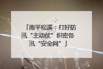 南平松溪：打好防汛“主动仗”织密备汛“安全网”