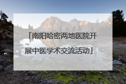 南阳哈密两地医院开展中医学术交流活动