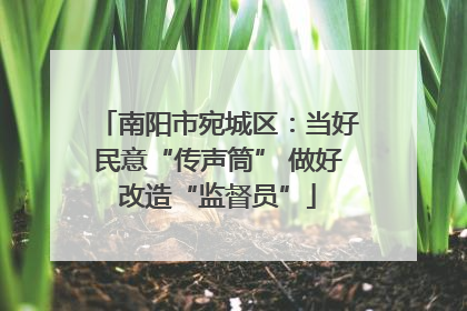 南阳市宛城区：当好民意“传声筒” 做好改造“监督员”